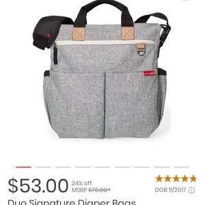 Skip Hop Duo Signature Diaper Bag